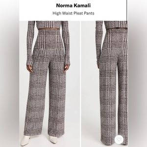 Norma Kamali High Waist Pleat Pants